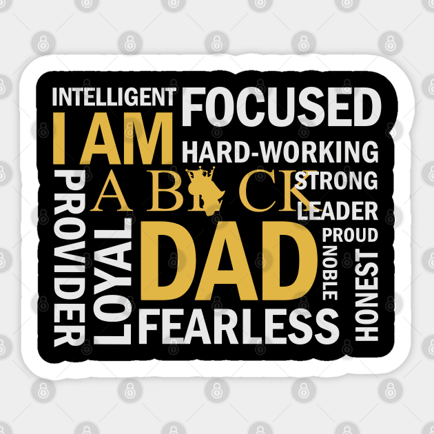 I am a Black Dad, Black Father Sticker by UrbanLifeApparel